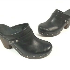 UGG Australia Jolene Heel Shoes Clogs #3208 Black Women's Size 9
